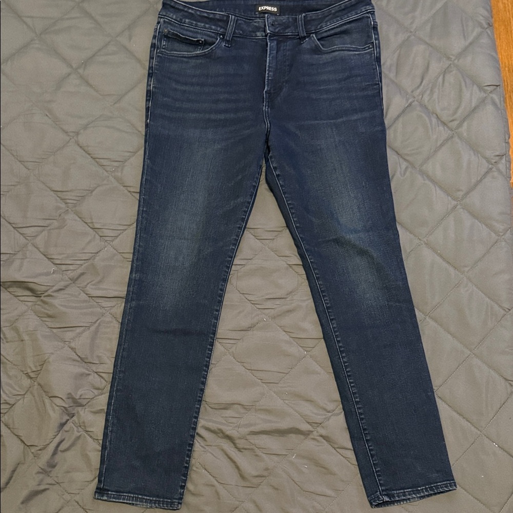 Express Men's Skinny Jeans - Dark Blue